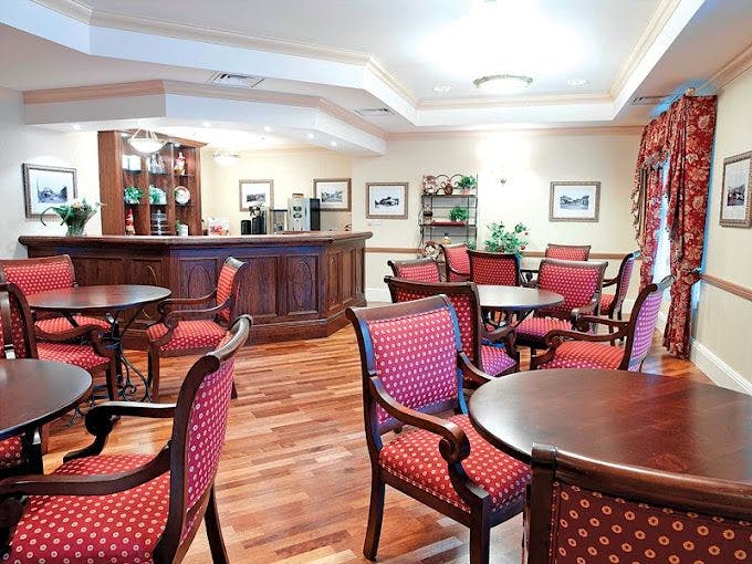 Dining Room at Purley Gardens Care Home in Purley, Greater London