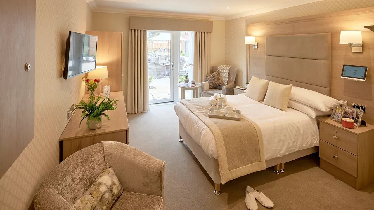 Bedroom at Squires Mews Care Home in Northampton, Northamptonshire