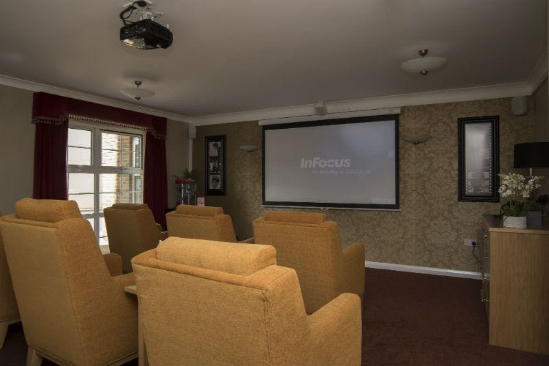 Cinema of St Vincents House Care Home in London, England
