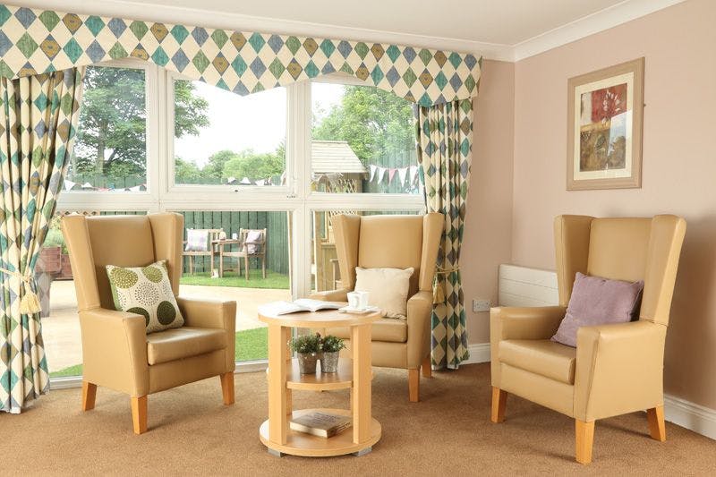 Lounge of Stanley Park Care Home in Stanley, County Durham