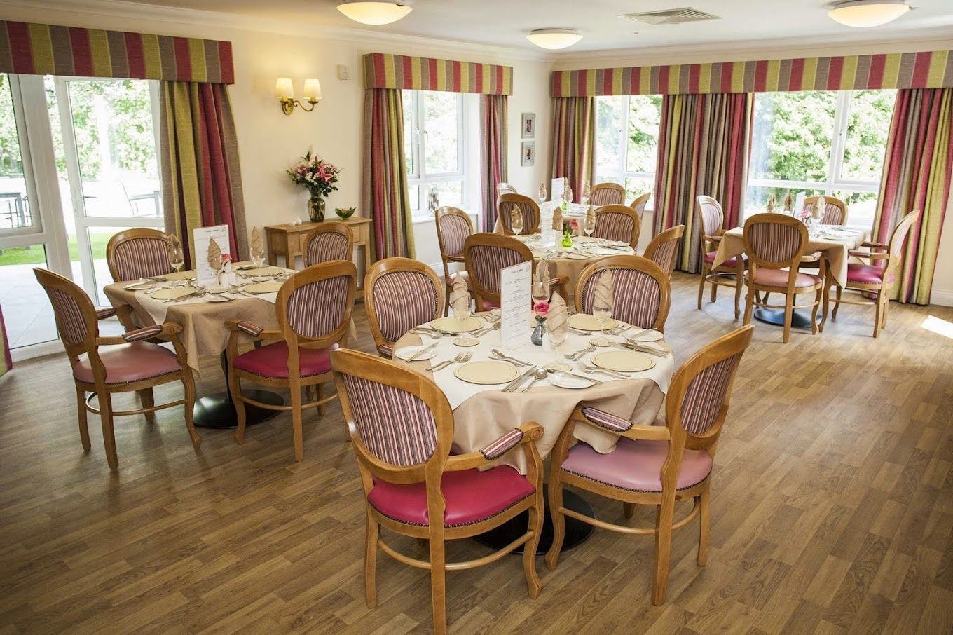 Dining Room at Sutton Grange Care Home in Southport, Merseyside