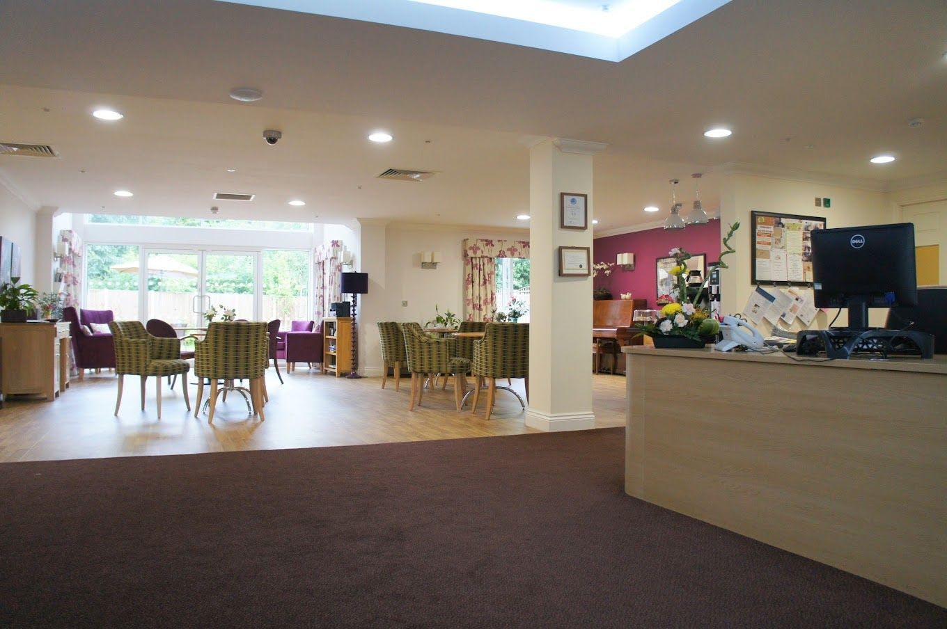 Reception at Sutton Grange Care Home in Southport, Merseyside