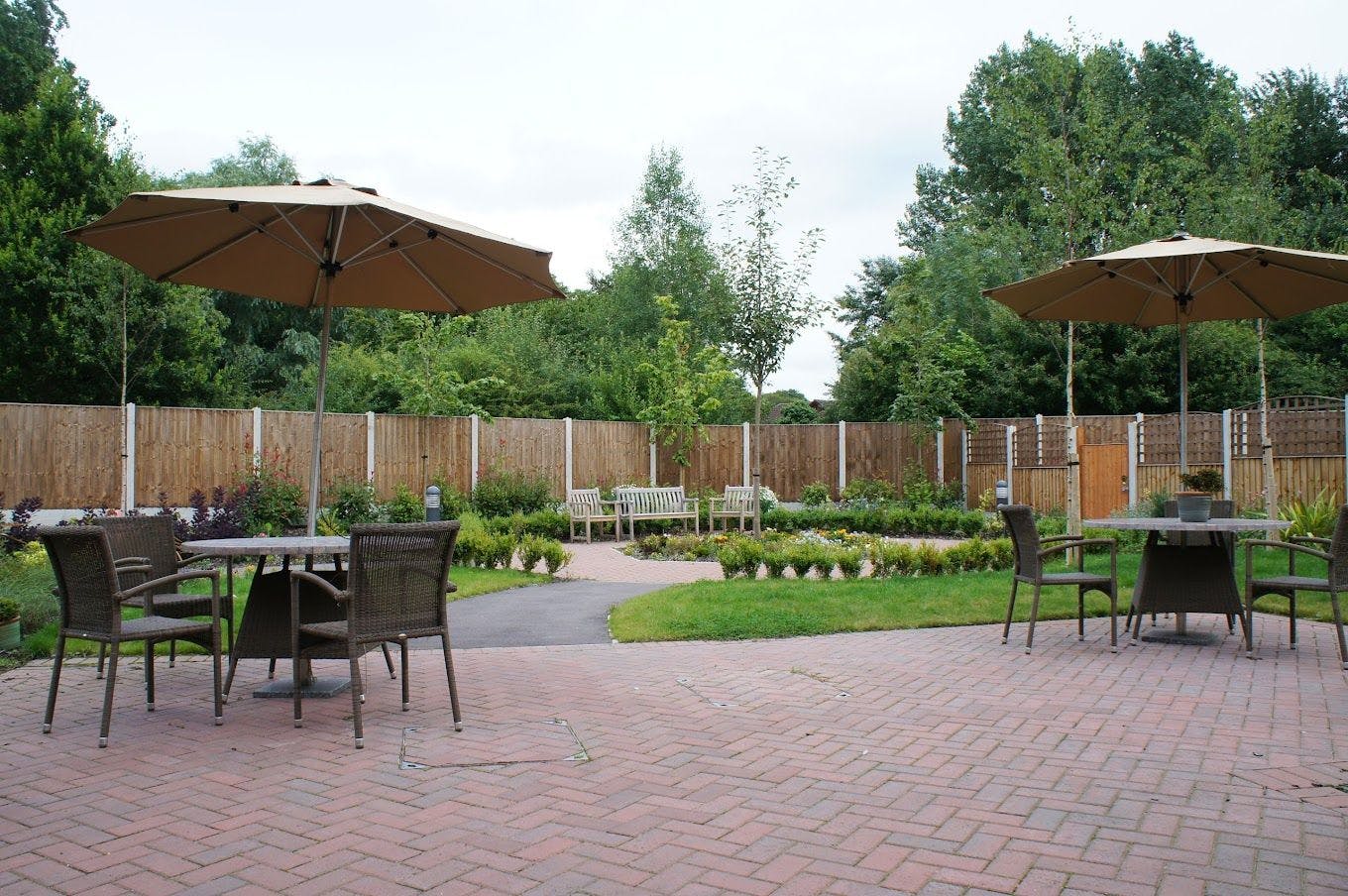 Garden at Sutton Grange Care Home in Southport, Merseyside