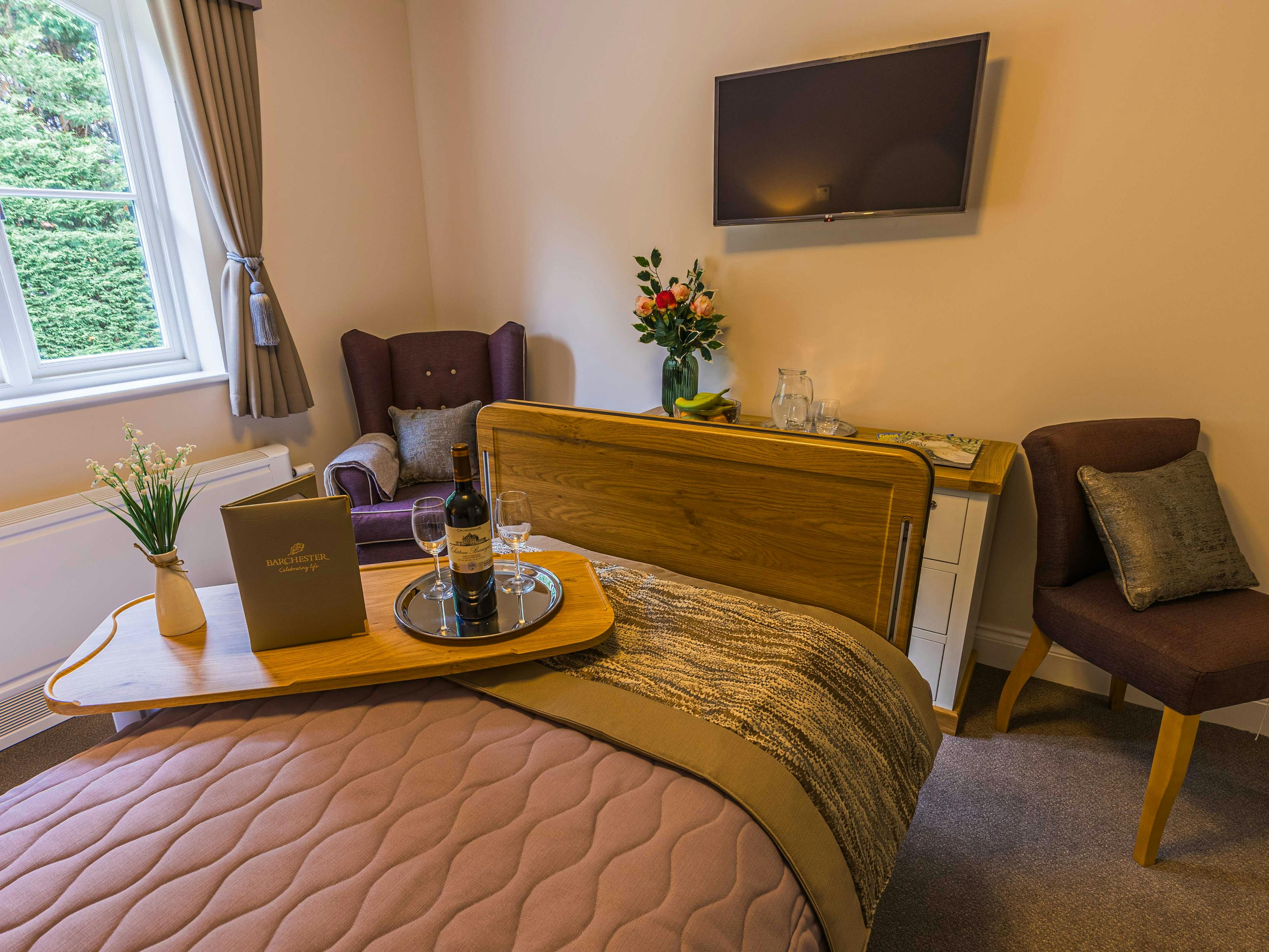 Bedroom at Sutton Valence Care Home in Maidstone, Kent