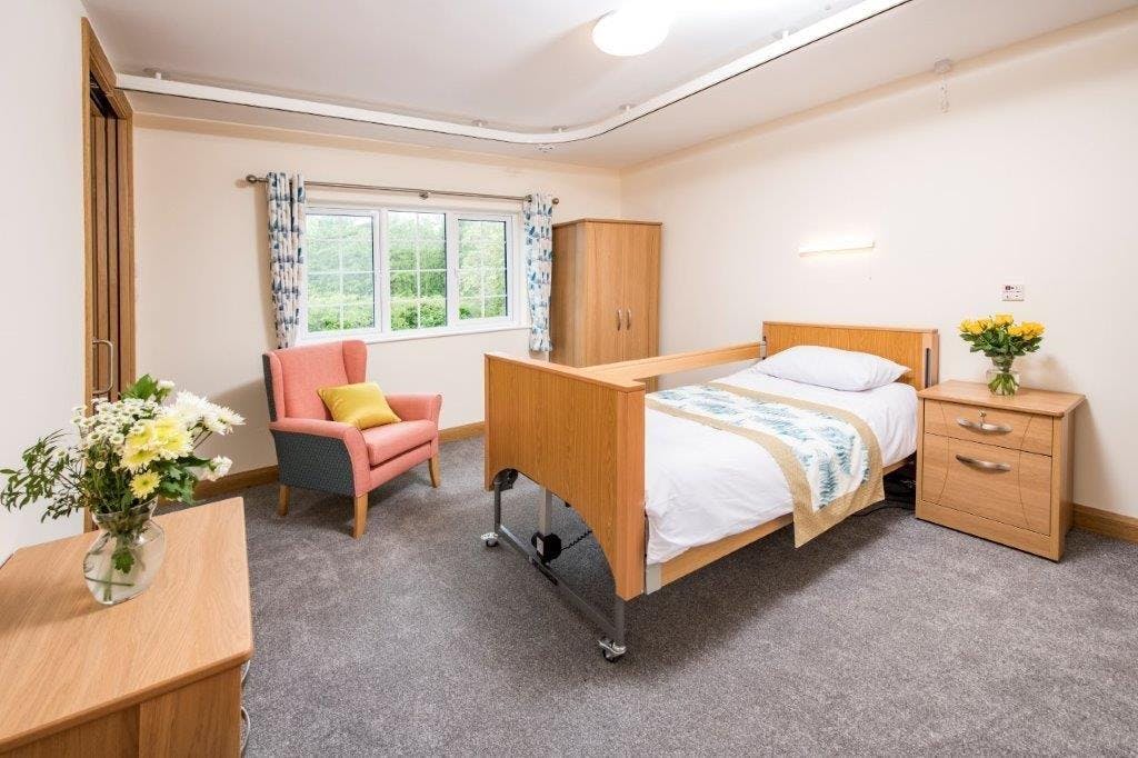 Bedroom of Swimbridge House Nursing Home in Barnstaple, North Devon