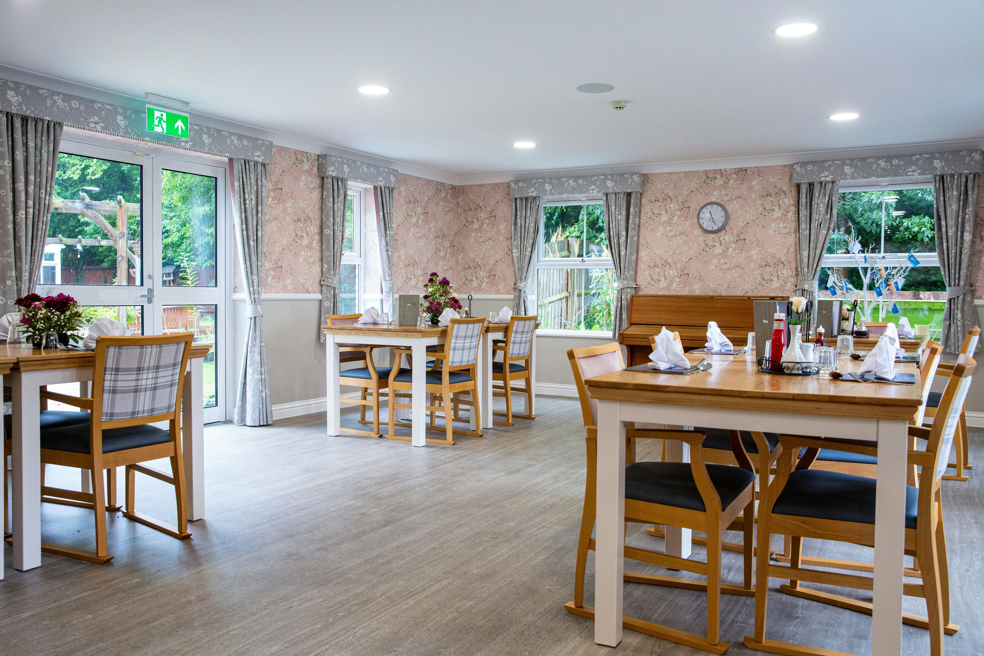 Dining area of Candlewood House care home in Harrow, Greater London