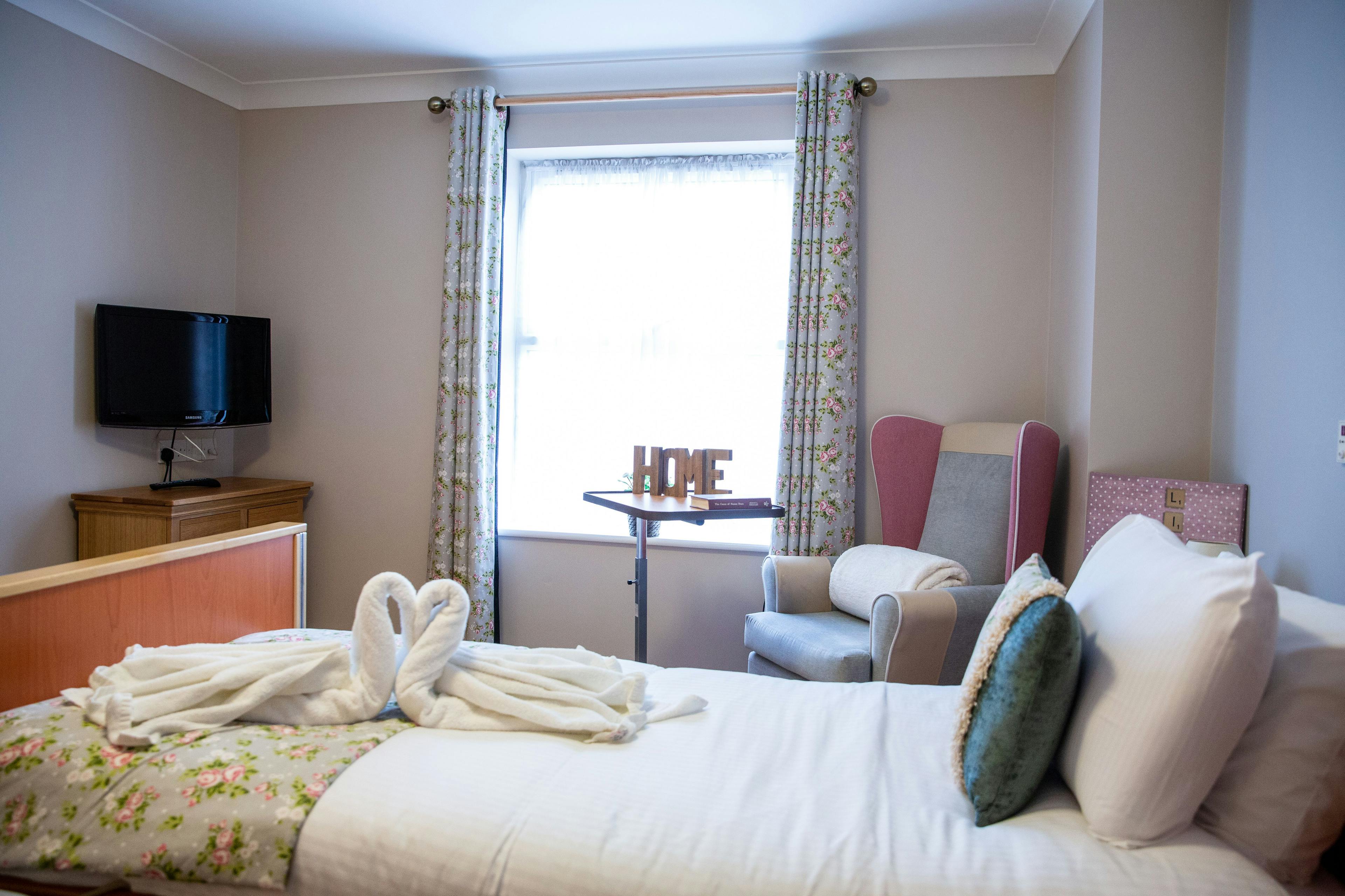 Bedroom of Candlewood House care home in Harrow, Greater London