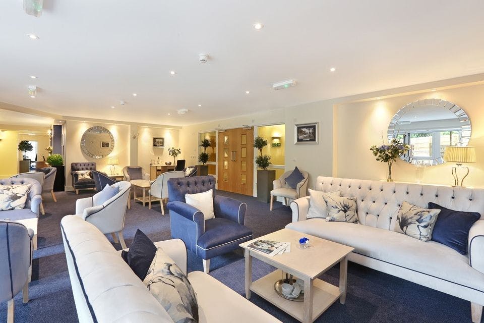 Lounge of The Clockhouse Retirement development in Guildford, Surrey 