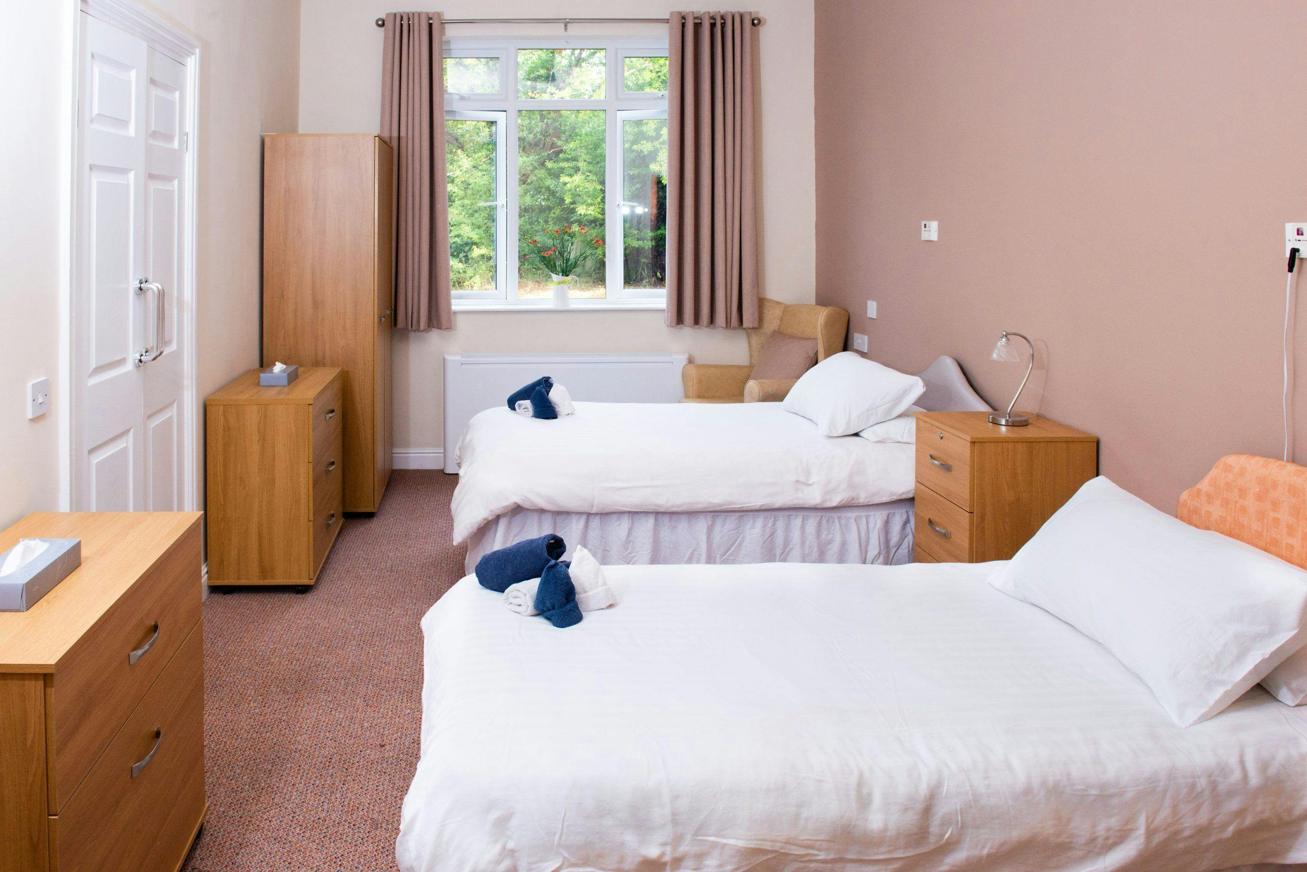 Bedroom of The Firs Care Home in Ripley, Derbyshire