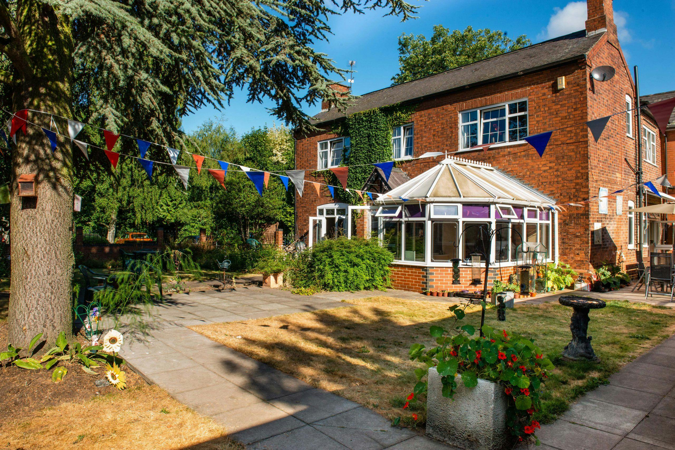 Garden Area of The Firs Care Home in Ripley, Derbyshire