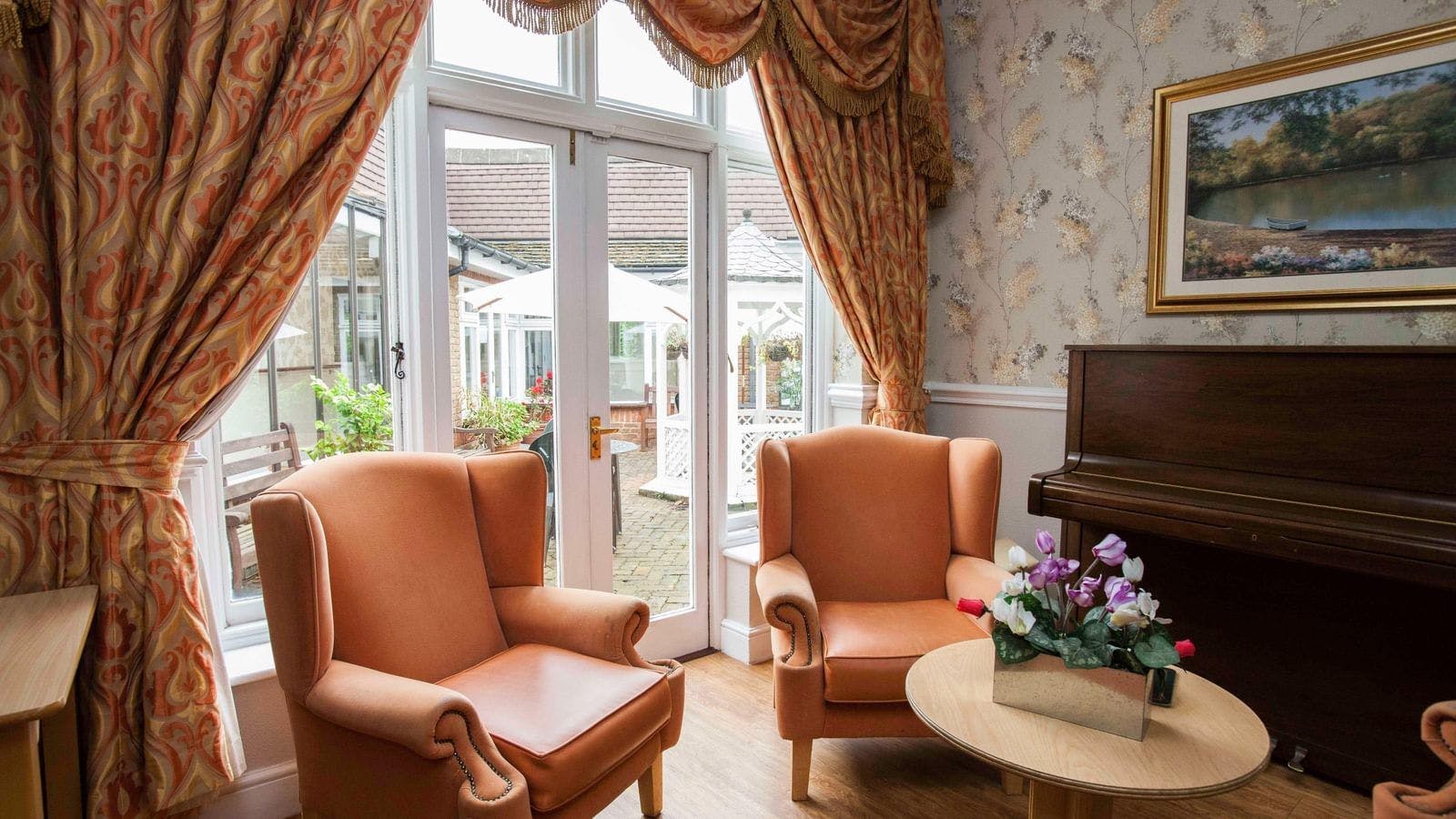 Communal Lounge at The Pines Care Home in London, England