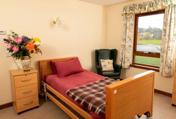 Bedroom at The Meadows Care Home, Dornoch, Scotland