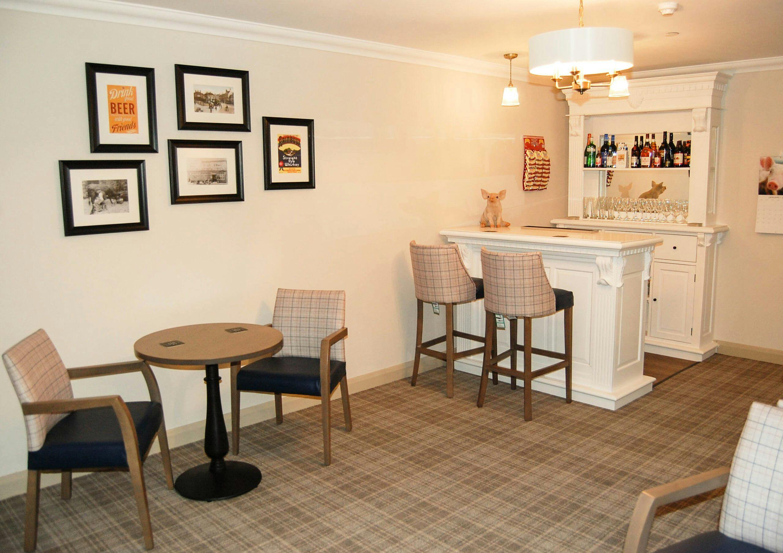 Seating area of Thimbleby Court care home in Horncastle, Lincolnshire