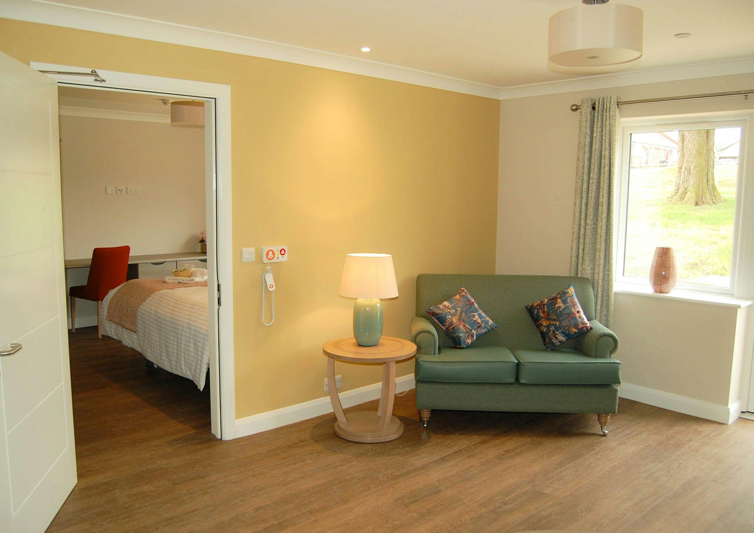 Bedroom of Thimbleby Court care home in Horncastle, Lincolnshire