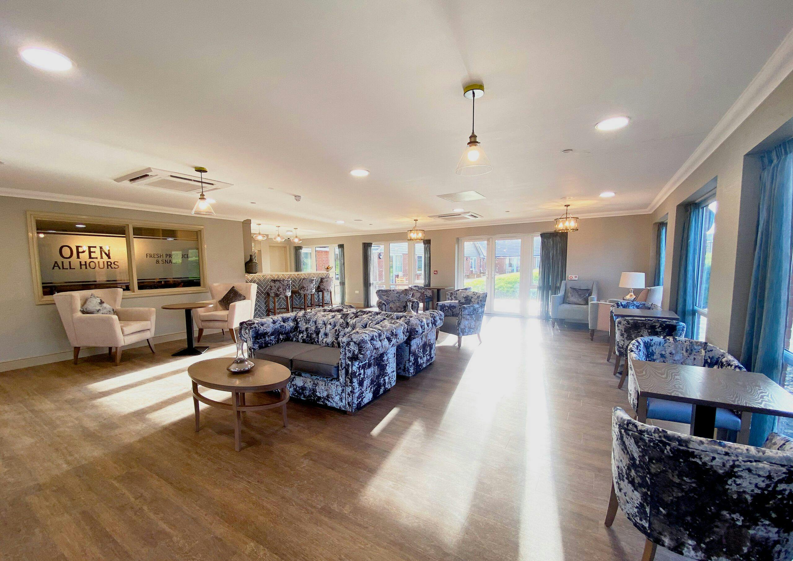 Lounge of Thimbleby Court care home in Horncastle, Lincolnshire
