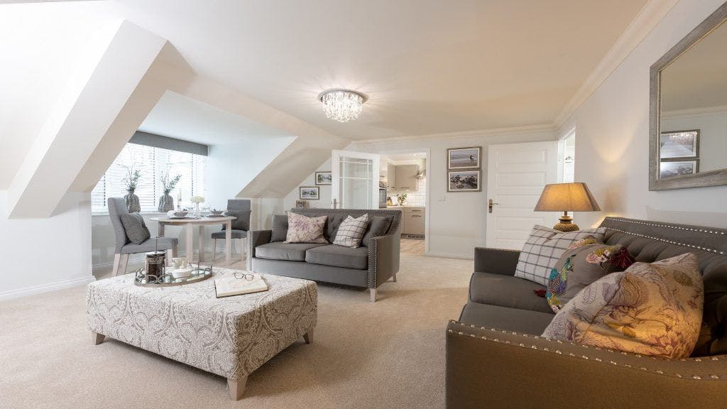 Lounge of River View Lodge Retirement Home in Walton-on-Thames, Surrey