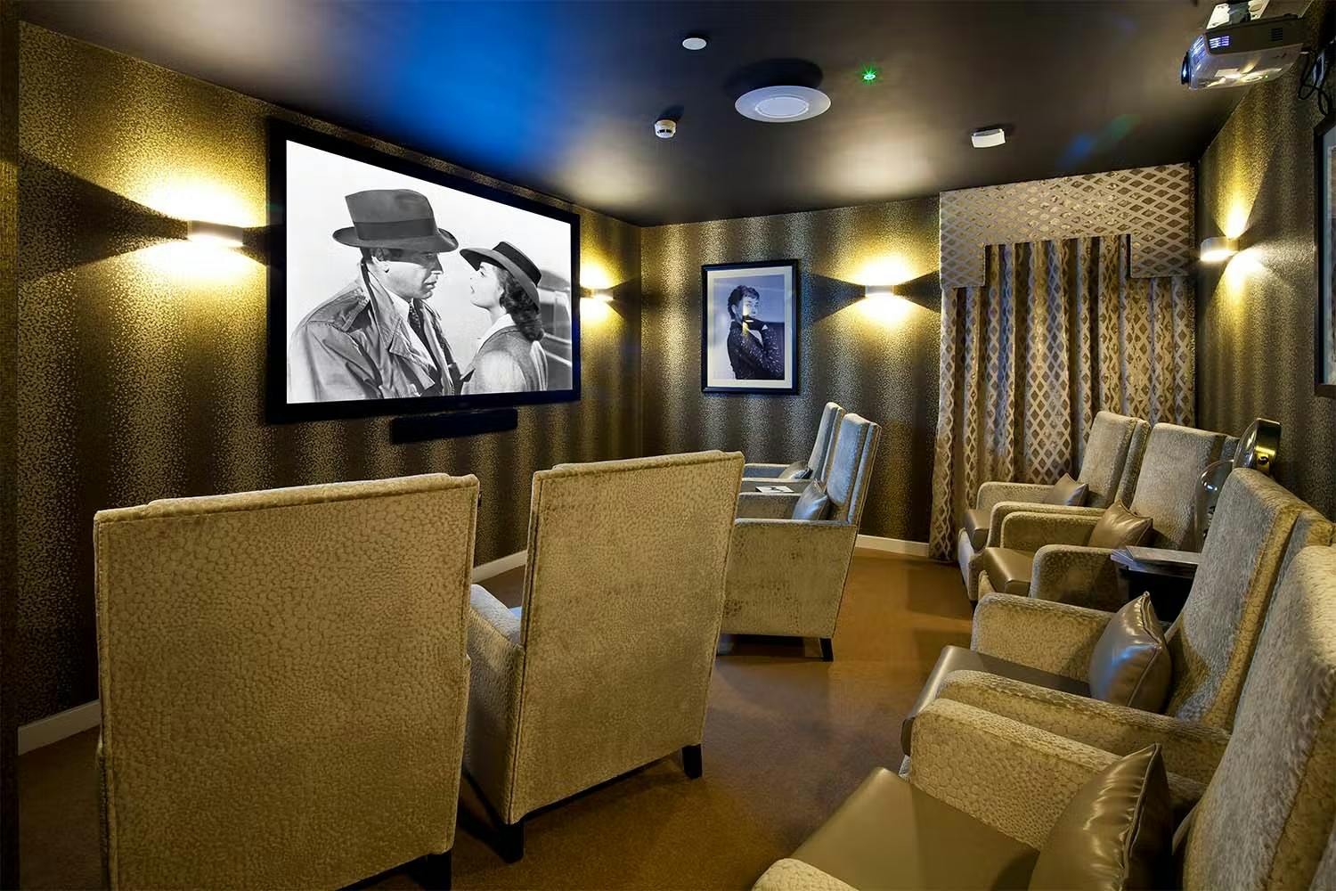 Cinema of Ty Llandaff care home in Cardiff, Wales