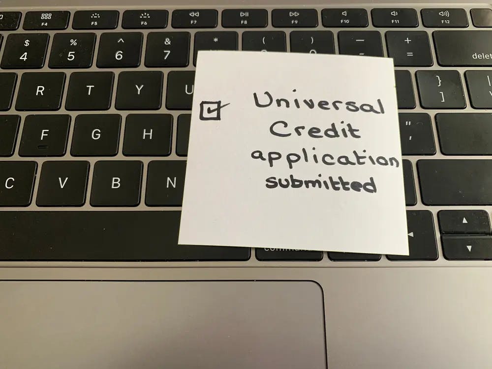 Universal Credit application submitted