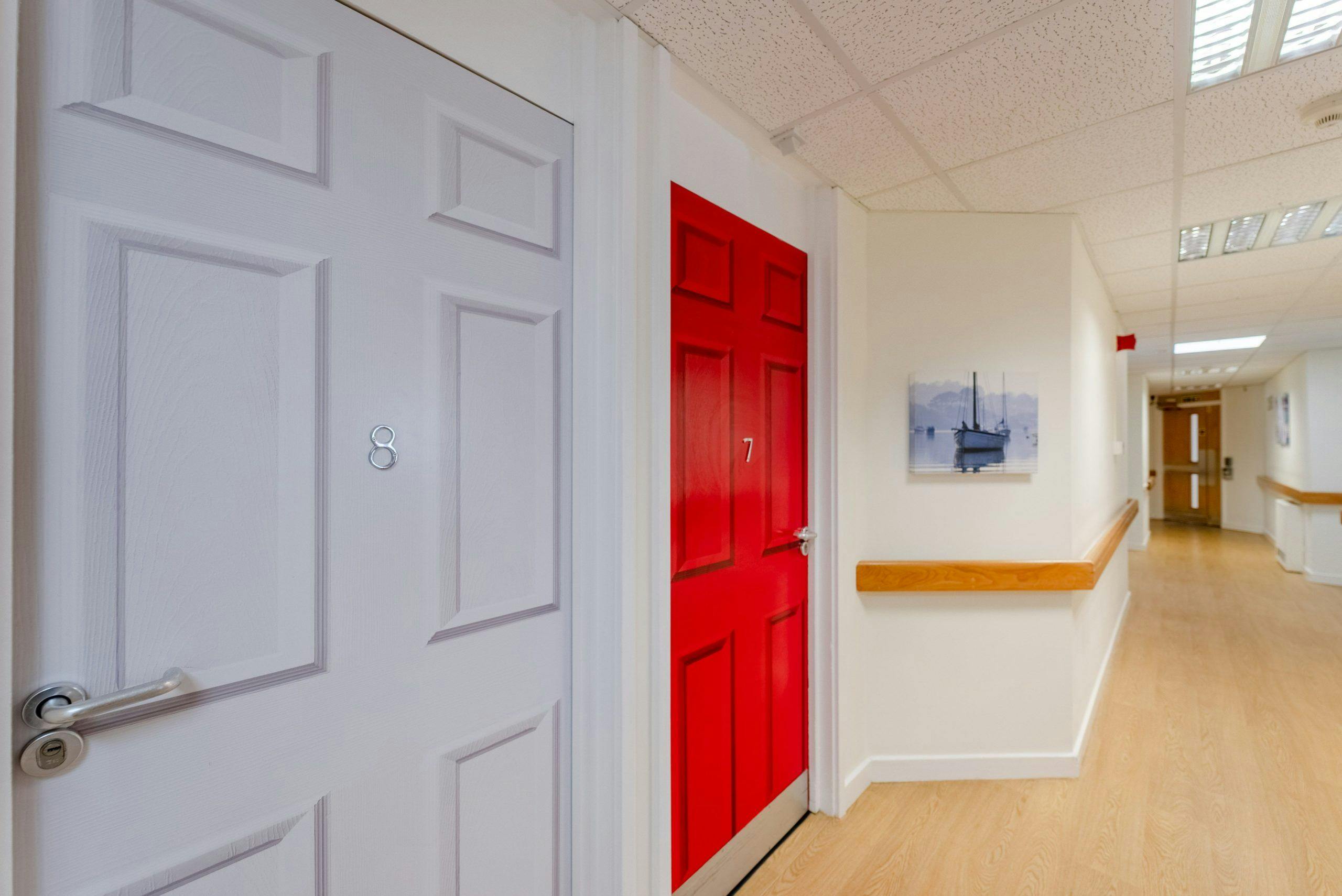 Hallway of Vera James House care home in Ely, Cambridgeshire
