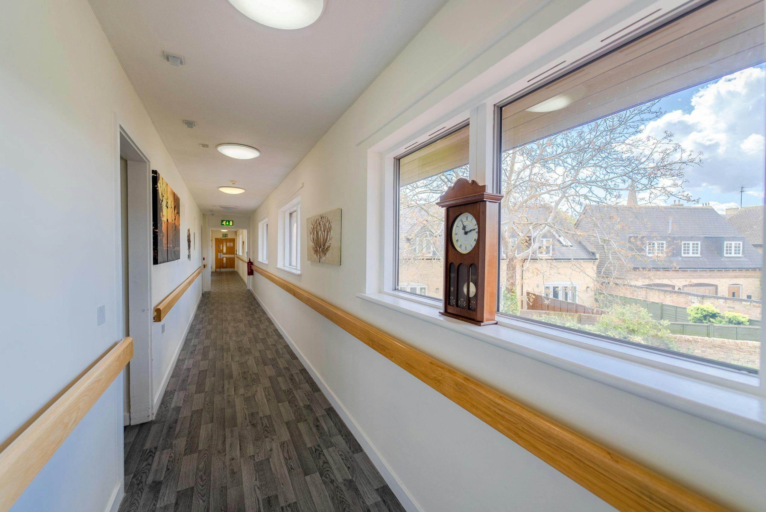 Hallway of Vera James House care home in Ely, Cambridgeshire