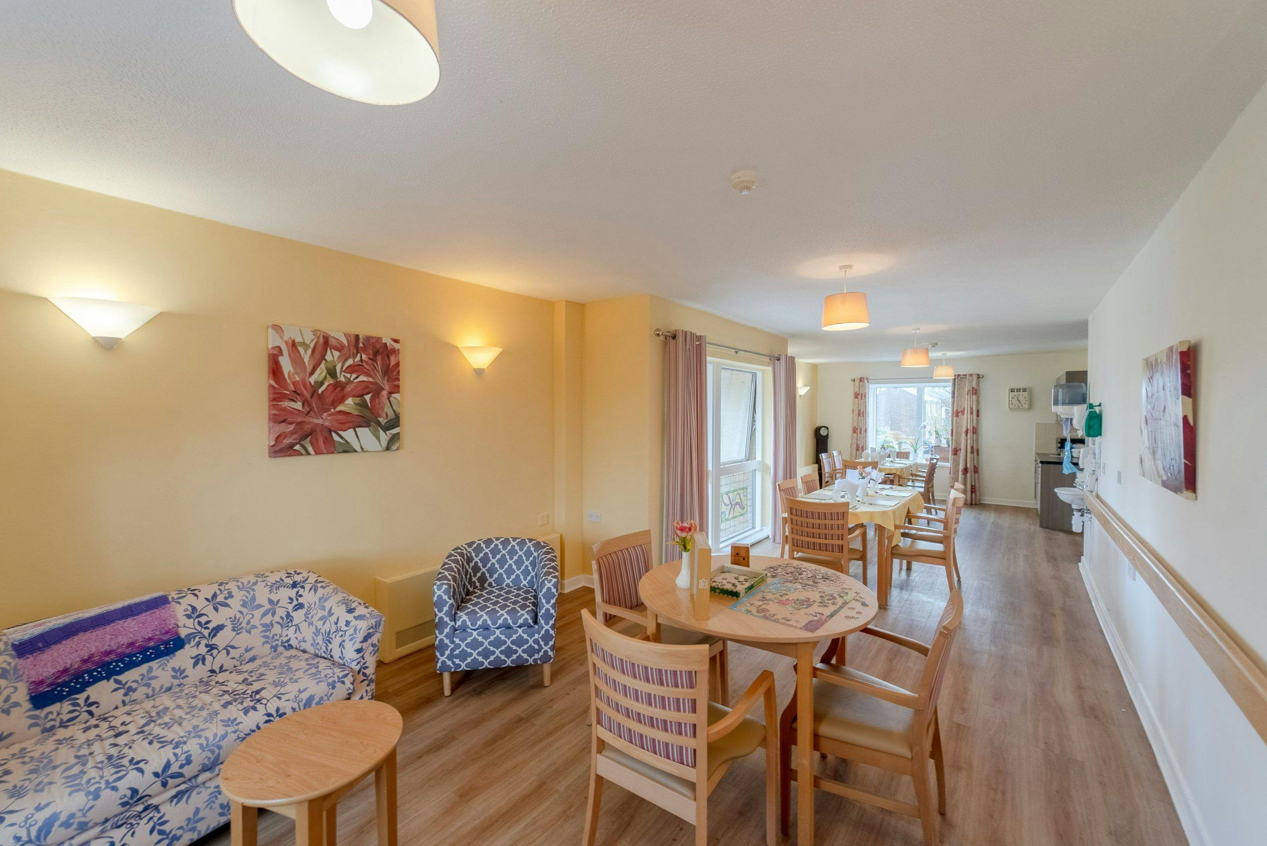 Lounge/Dining area of Vera James House care home in Ely, Cambridgeshire