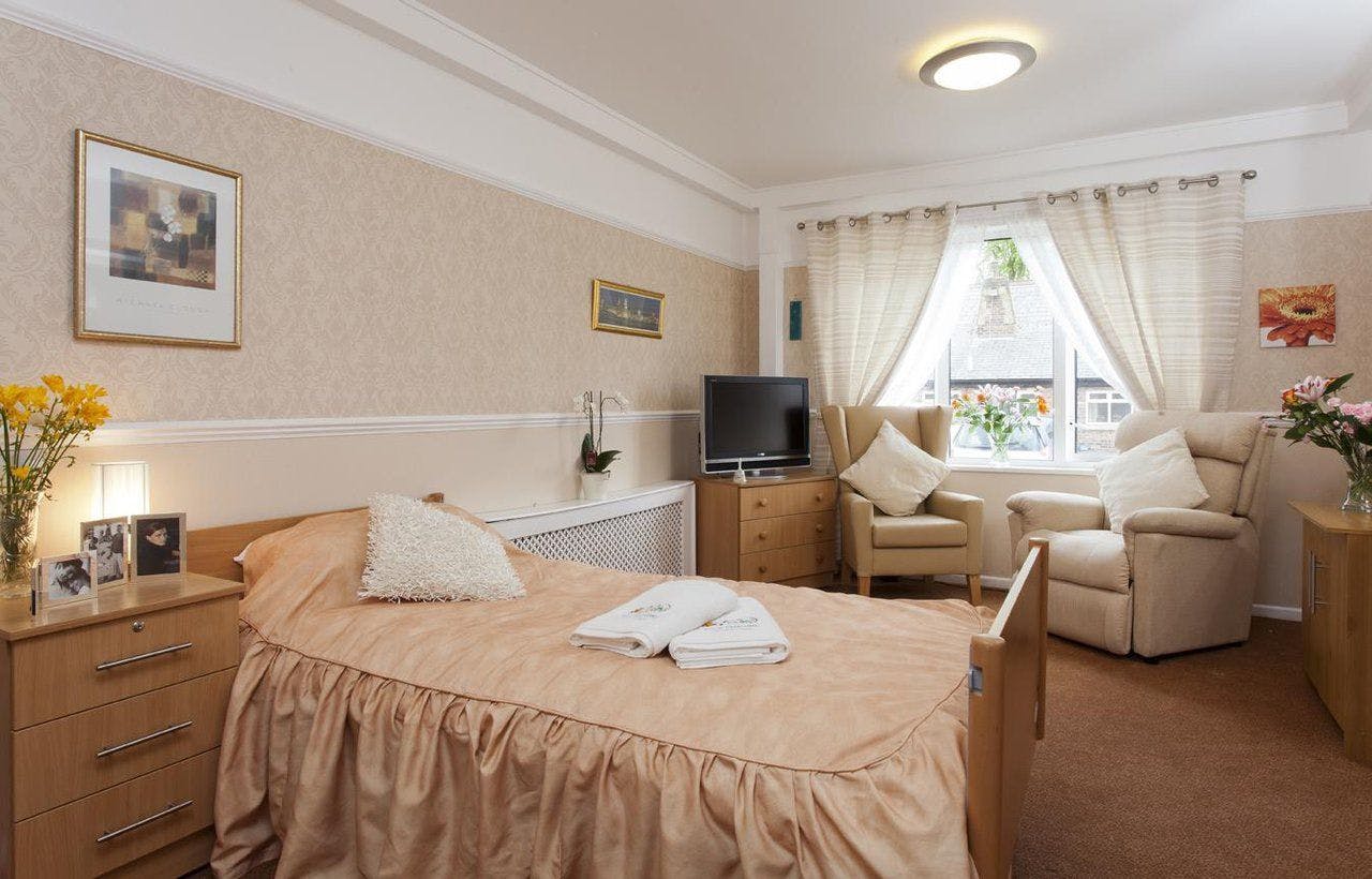 Bedroom at Victoria Care Home in Rainford, St Helens