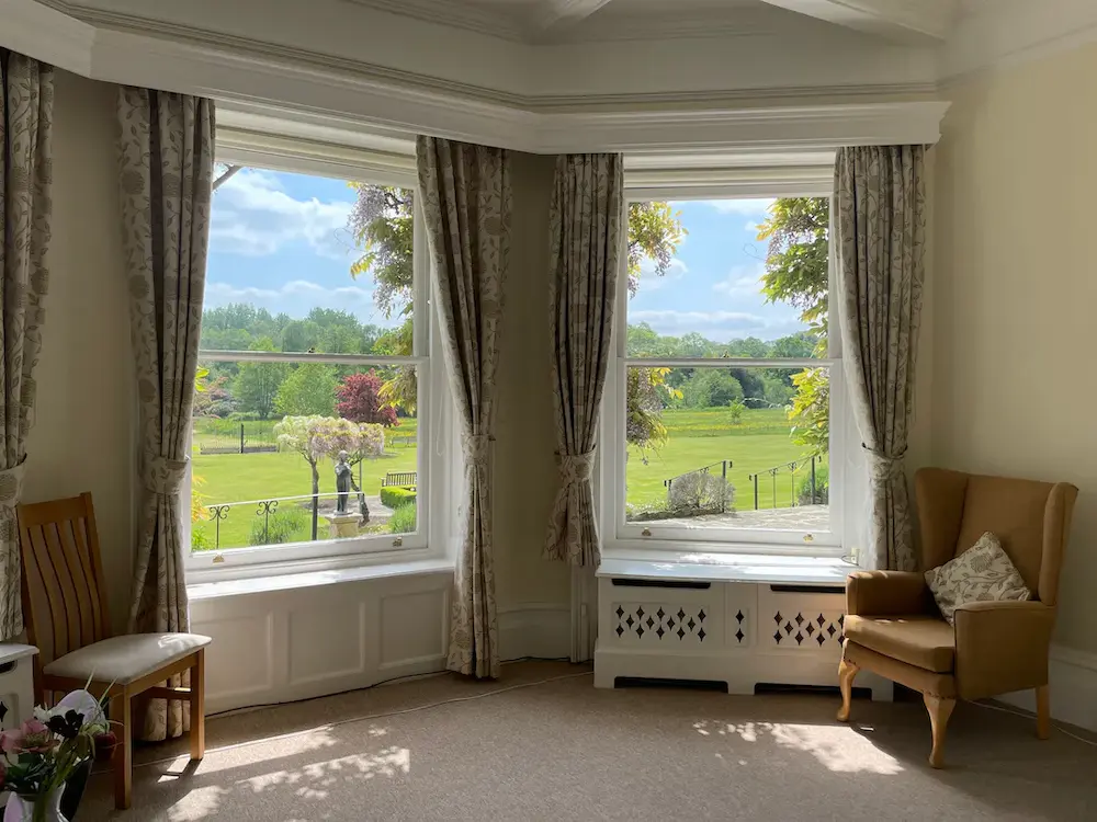 View out the window at Birtley House retirement home