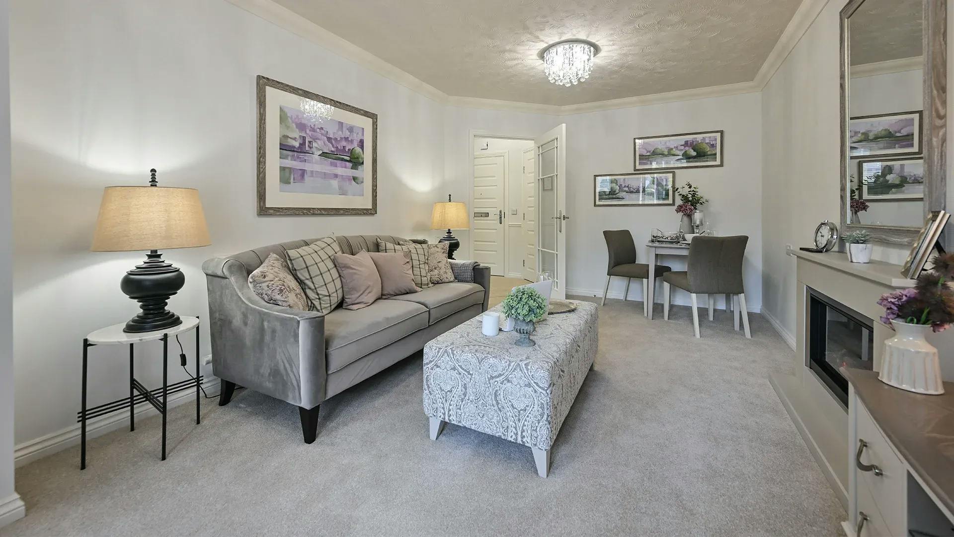 Typical Lounge of William Lodge Retirement Development in Malmesbury, Wiltshire