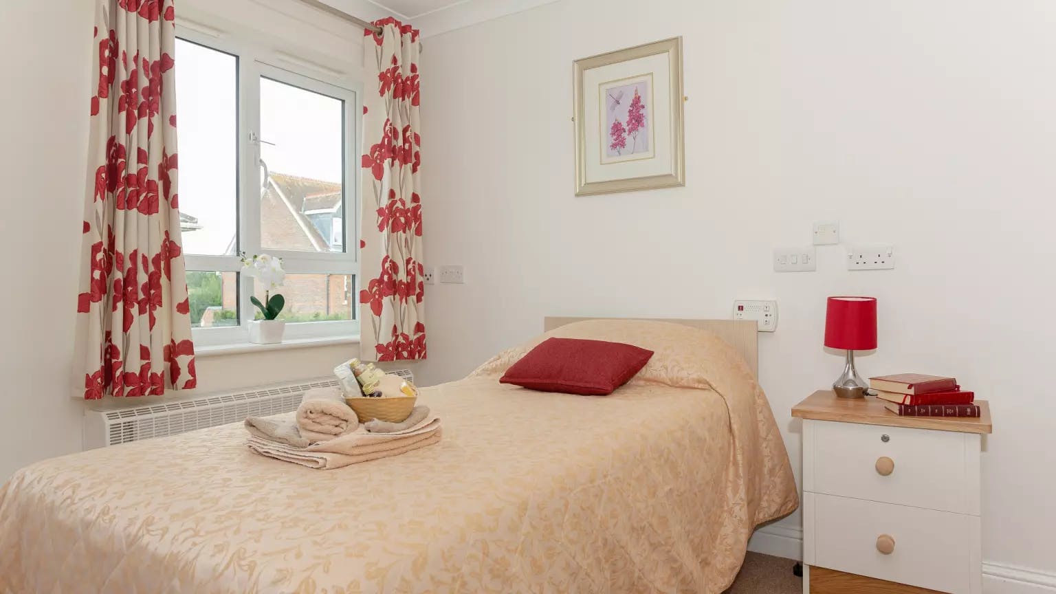 Bedroom of Willow Court care home in Harpenden, Hertfordshire
