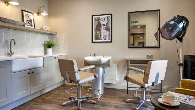 Salon at Windsor Court Care Home in Malvern Hills, Worcestershire
