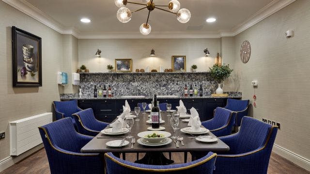 Dining Room at Windsor Court Care Home in Malvern Hills, Worcestershire