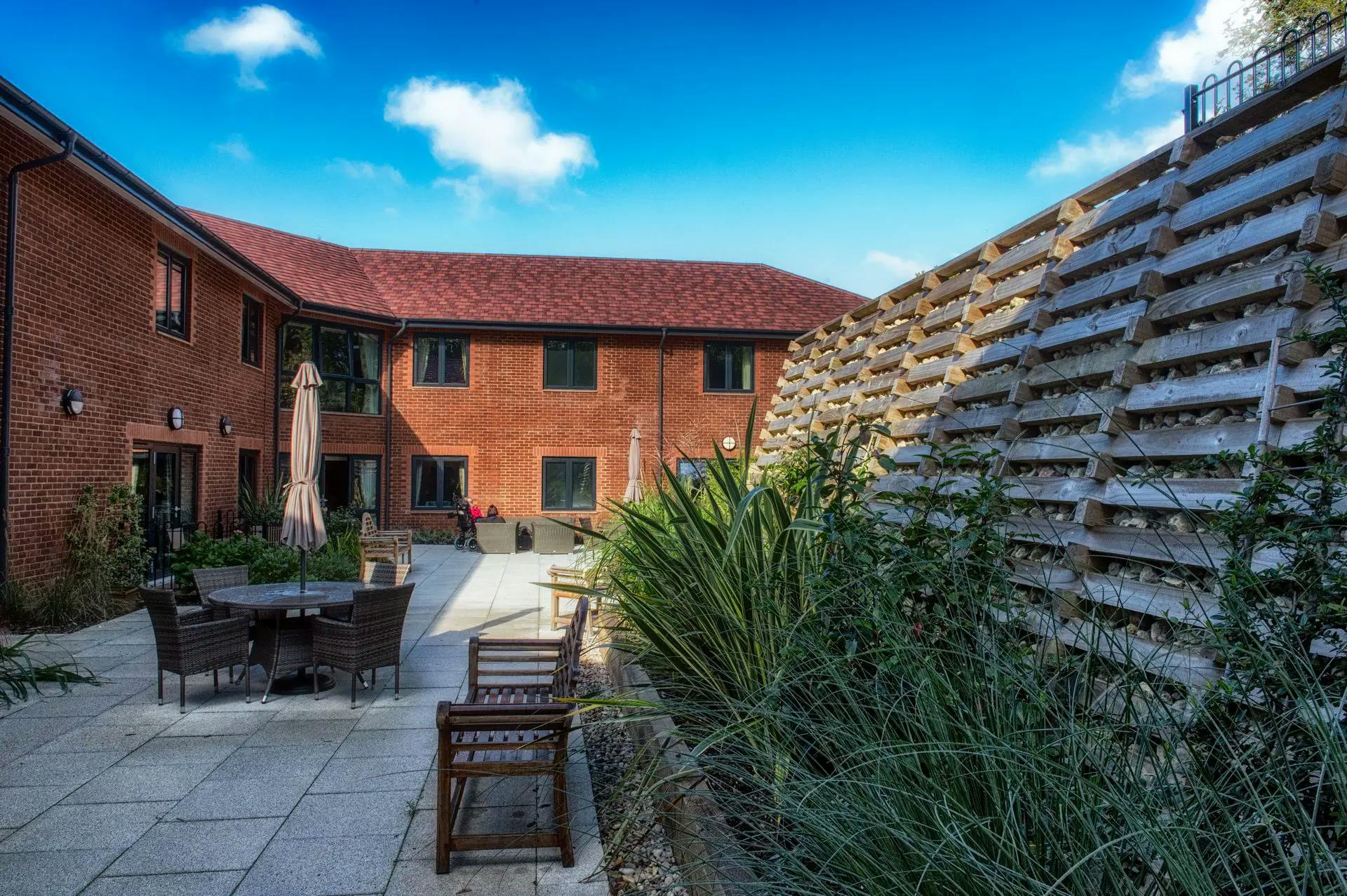 Garden of Wytham House care home in Oxfordshire