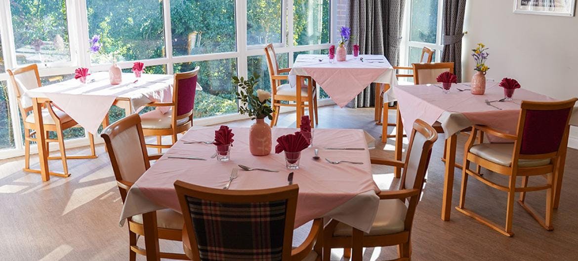 Dining Area at Yarnton Residential & Nursing Home, Kidlington, Oxfordshire