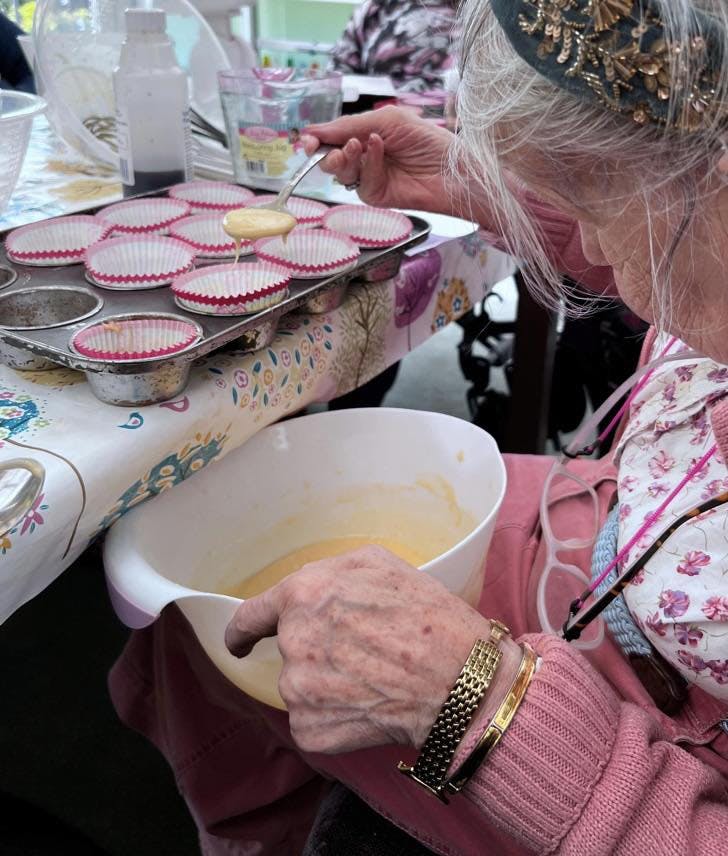 Baking at Downs House Care Home in Petersfield, Hampshire