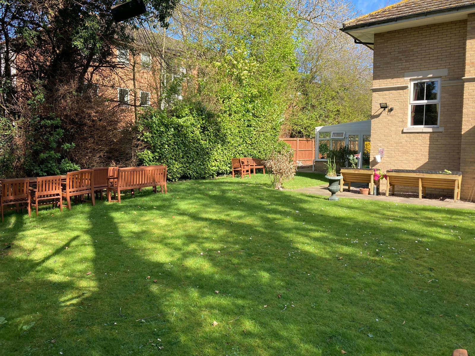 Garden of Candlewood House care home in Harrow, Greater London