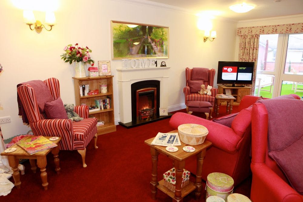 Communal Lounge of Latimer Court Care Home in Worcester, Worcestershire 