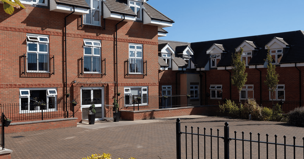 Exterior of Aaron Court Care Home in Leicester, Leicestershire