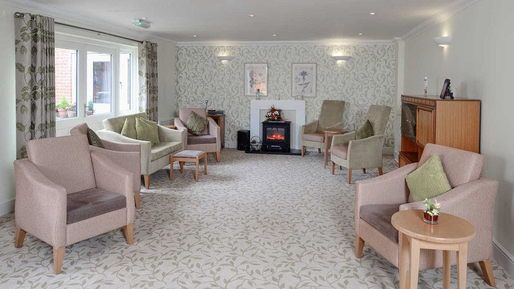 Communal Lounge of Canterbury House Care Home in Ipswich, Suffolk