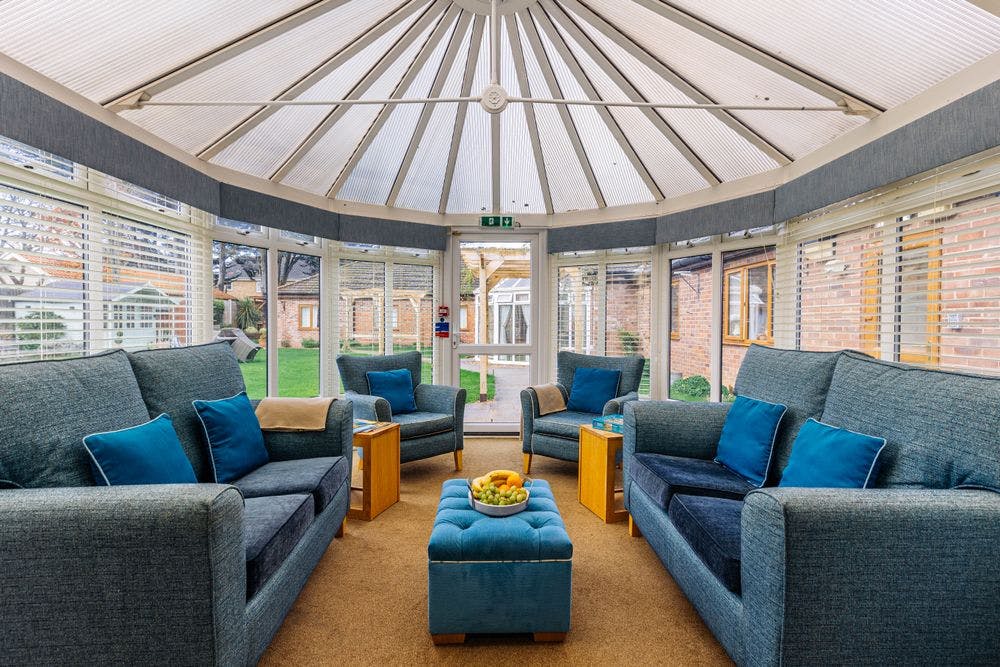 Conservatory Area of Ashfields Care Home in Norwich, Norfolk