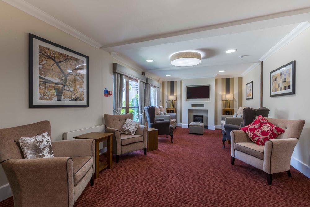 Communal Lounge of Hunters Care Home in Cirencester, Gloucestershire