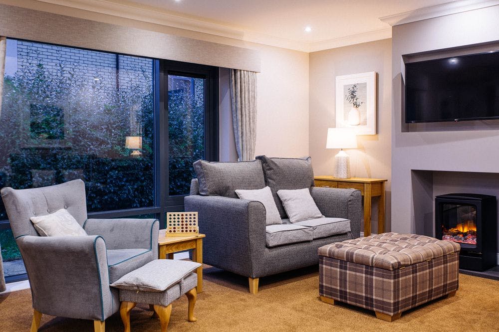 The Communal Lounge in Oaklands Care Home in Cambridge, Cambridgeshire