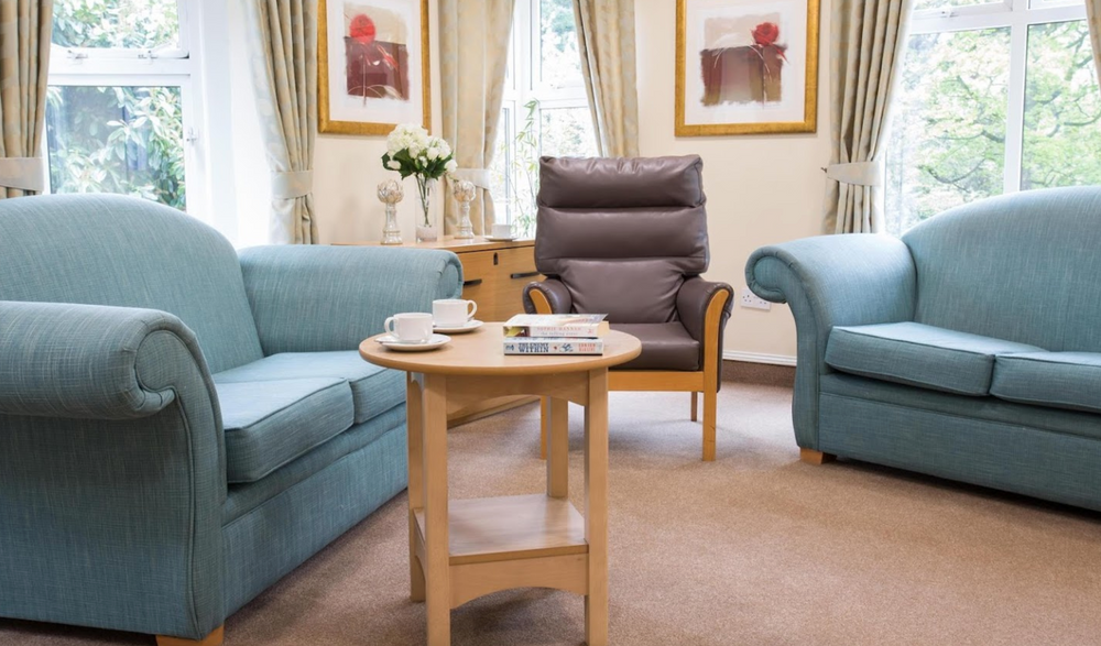 The communal area in the Broomcroft House Care Home in Sheffield