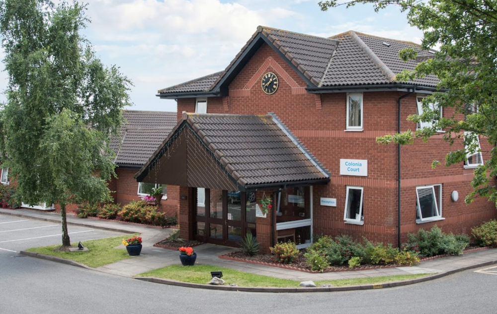 Exterior of Colonia Court care home in Colchester, Essex