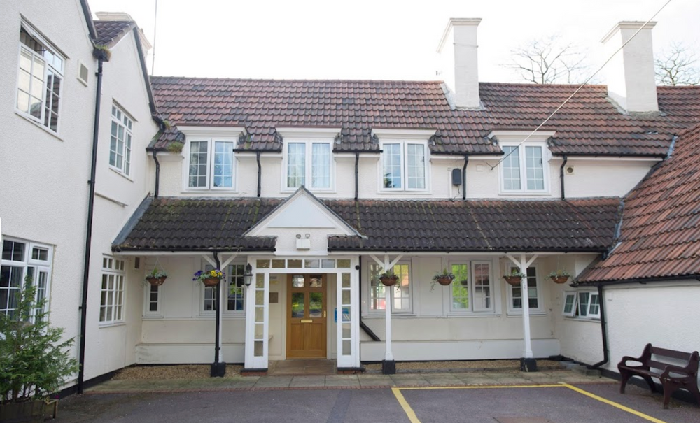 Exterior of Hadley Lawns Care Home in Barnet, London