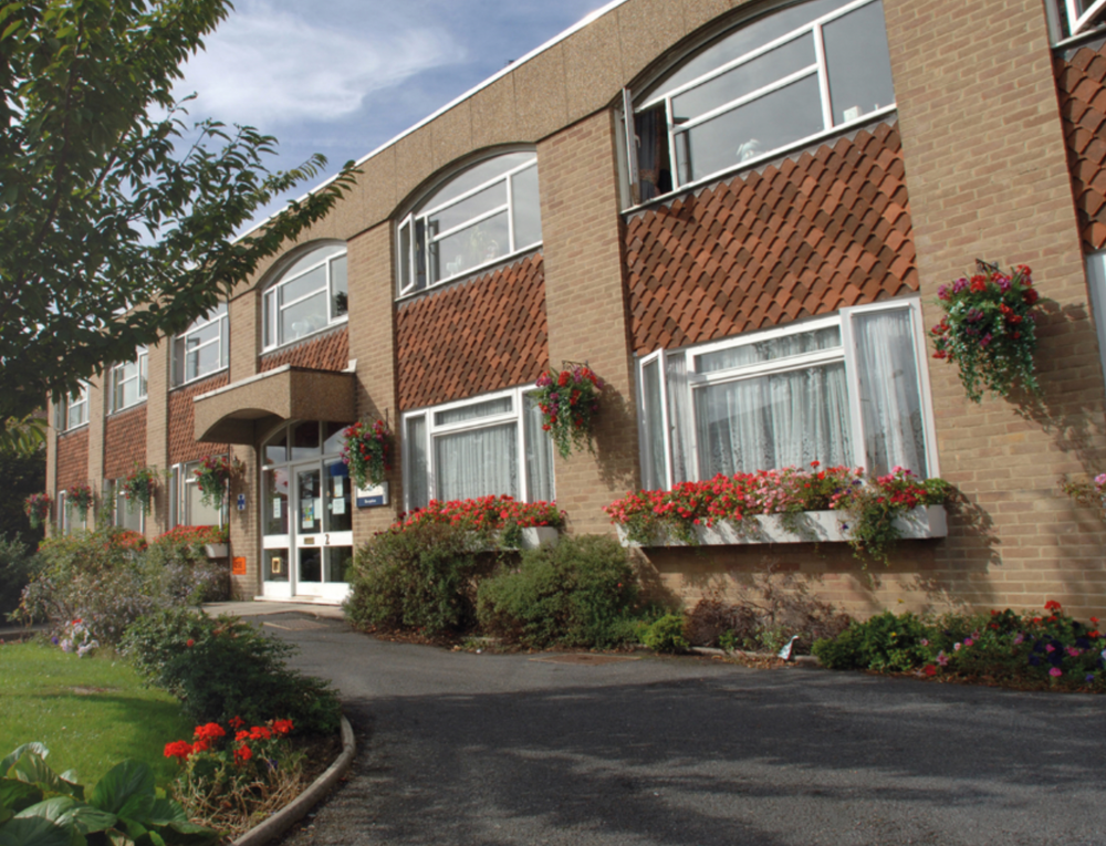 Exterior of Lynton Hall care home in New Malden, London
