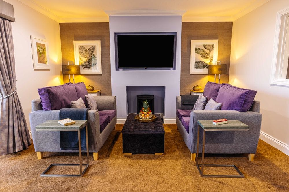 Communal Lounge of Cheshire Grange Care Home in Lymm, Cheshire