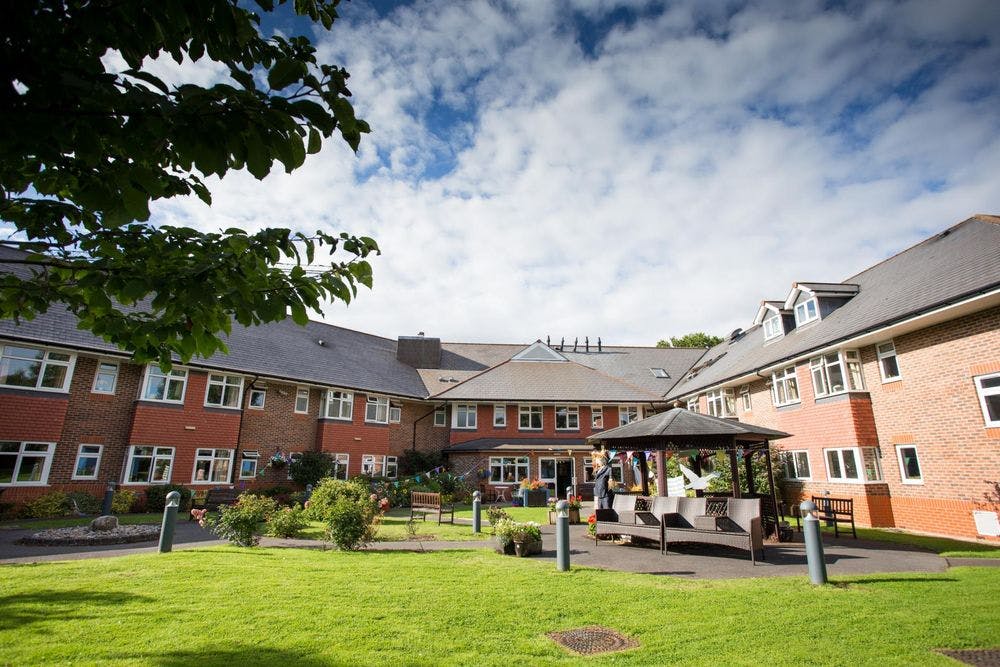 Exterior of Coombe End Court Care Home in Marlborough, Wiltshire