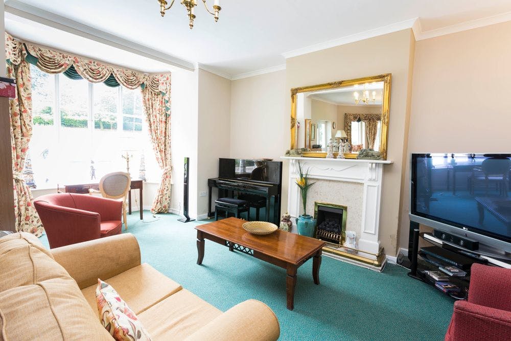 Communal Lounge of Prestbury Beaumont Care Home in Macclesfield, Cheshire