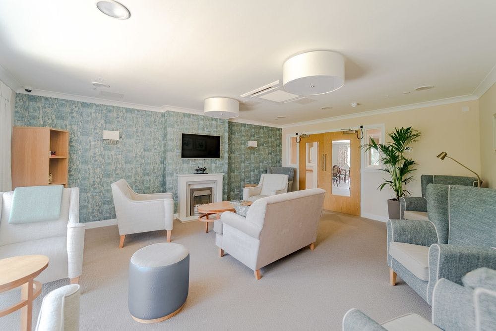 Lounge of Halmer Court care home in Spalding, Lincolshire