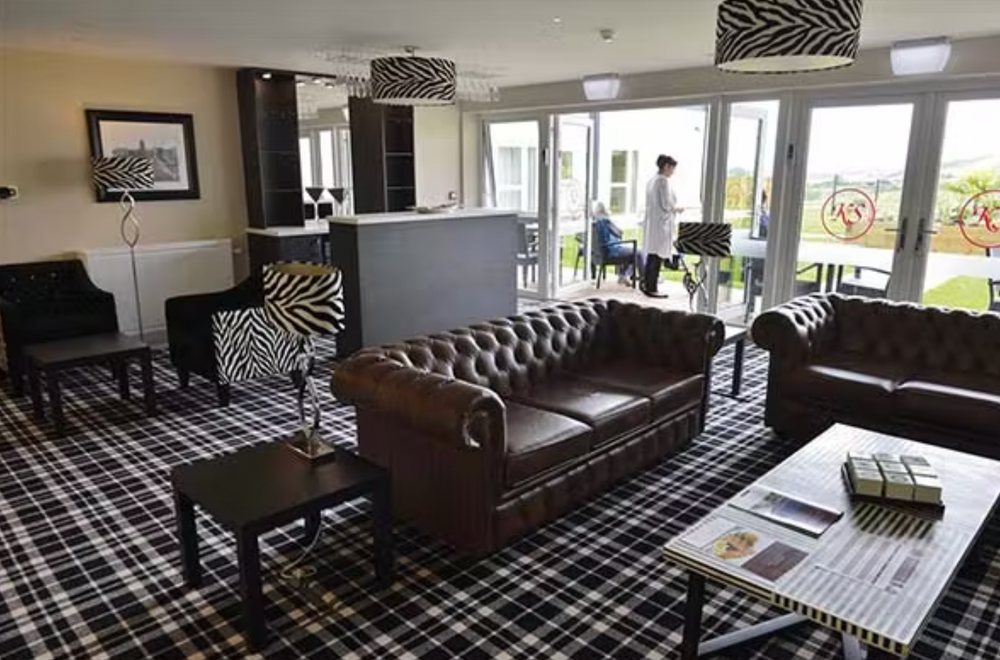 Communal Lounge of Kingsacre Care Home in Clydebank, West Dunbartonshire